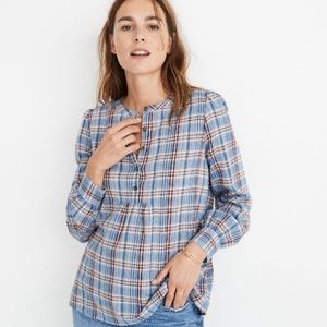 Madewell Leysfield Plaid Popover Shirt